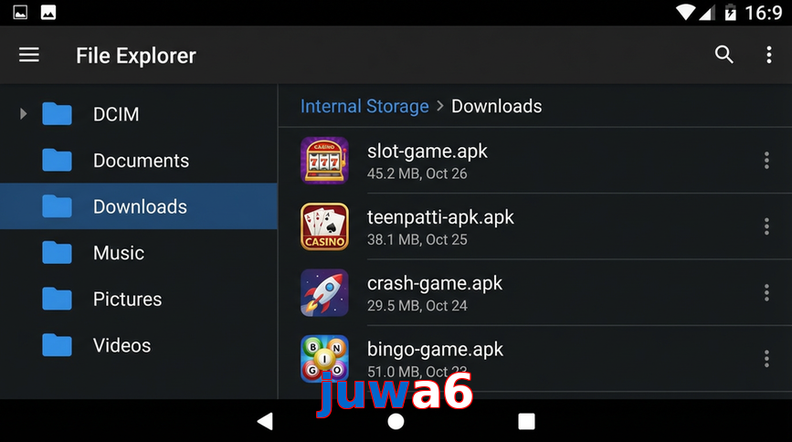 Main screen of Juwa6 gameapk page for PK players