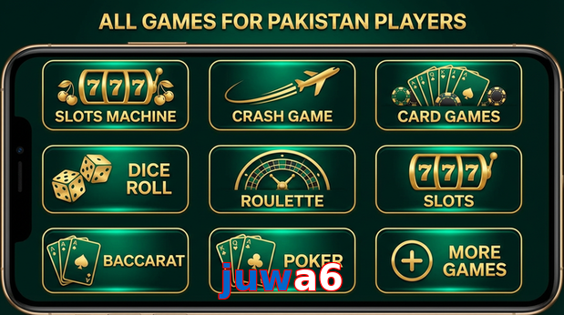 Main screen of Juwa6 games page for PK players